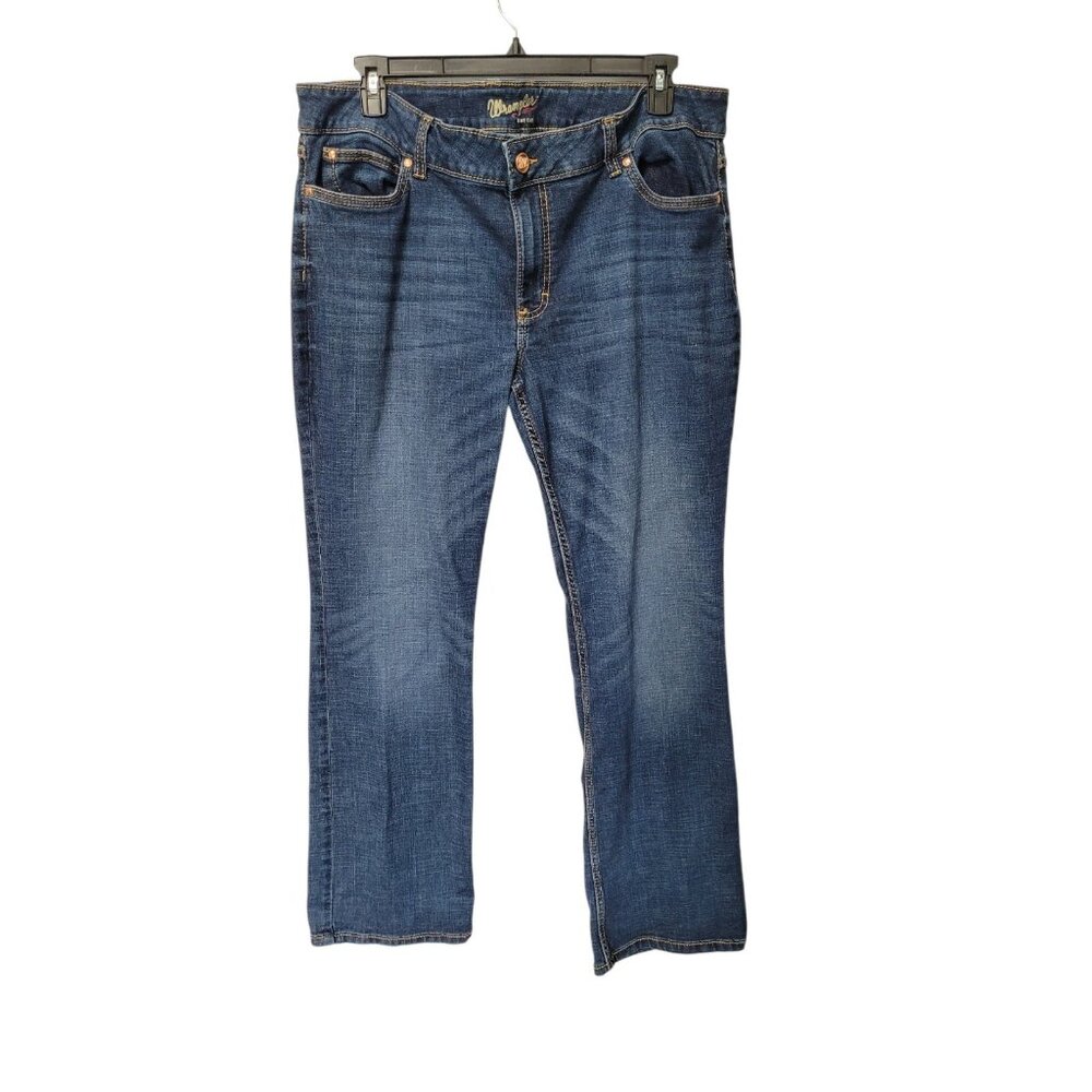 Wrangler Boot Cut Jeans Womens‎ Size 19 40X33 Thick Stitch Stretch